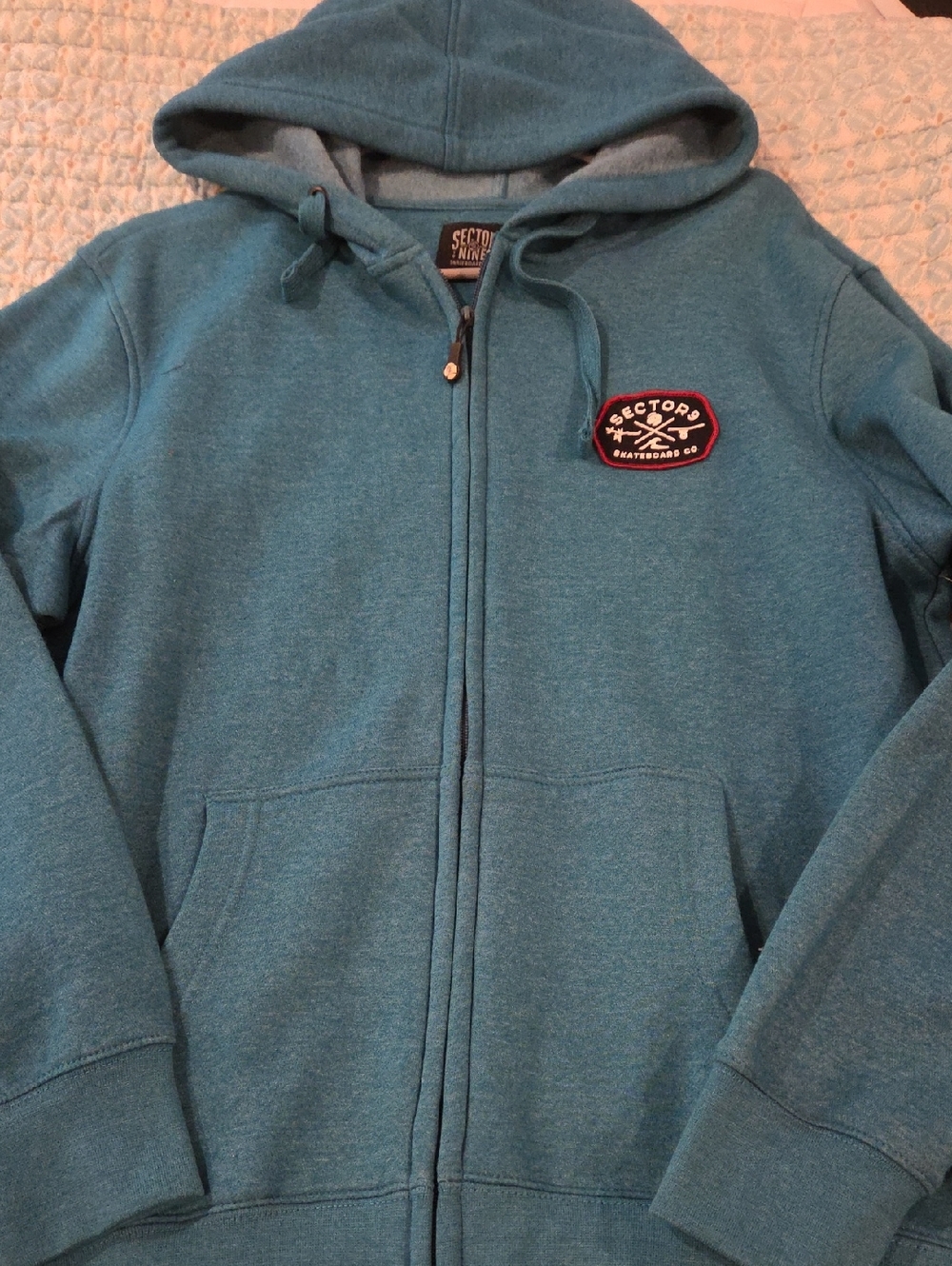 Sector 9 Teal Zip-Up Hoodie